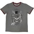 thumbnail image 1 of Guns N' Roses Unisex Ringer T-Shirt: Faded Skull (XX-Large), 1 of 3