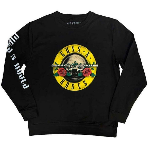 Guns N' Roses Unisex Sweatshirt: Classic Logo (Sleeve Print) (Medium)