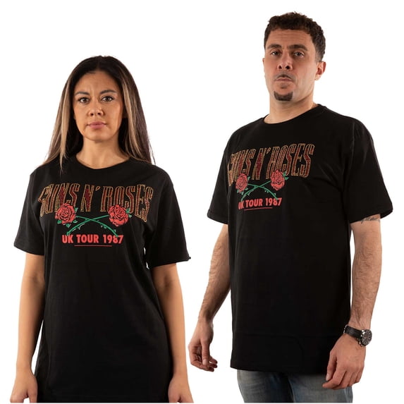 Guns N' Roses Unisex T-Shirt 87 Tour (Diamante) (Small)