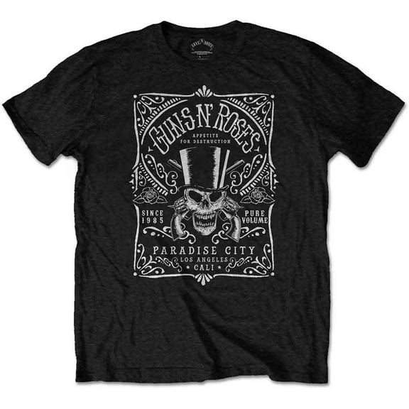 Guns N' Roses Unisex T-Shirt Bourbon Label (Small)