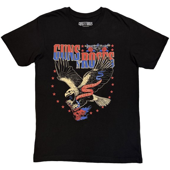Guns N' Roses Unisex T-Shirt: Eagle Skull (Black)
