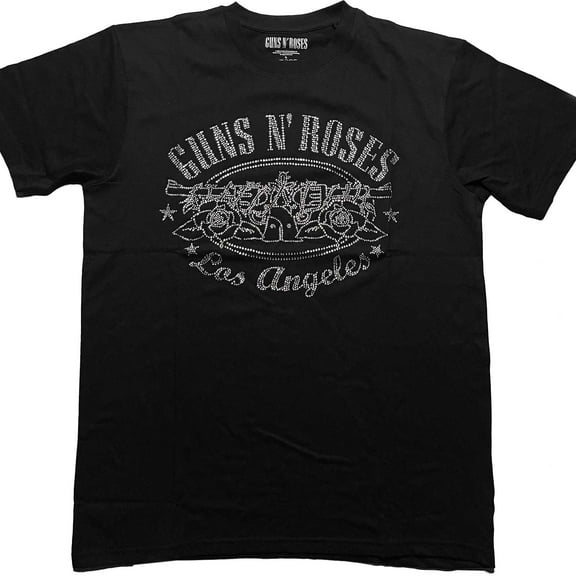 Guns N' Roses Unisex T-Shirt LA Logo (Diamante) (Medium)