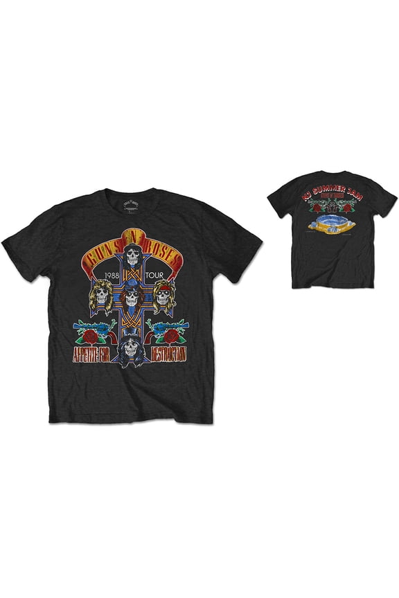 Guns N' Roses Unisex T-Shirt NJ Summer Jam 1988 (Back Print) (XX-Large)