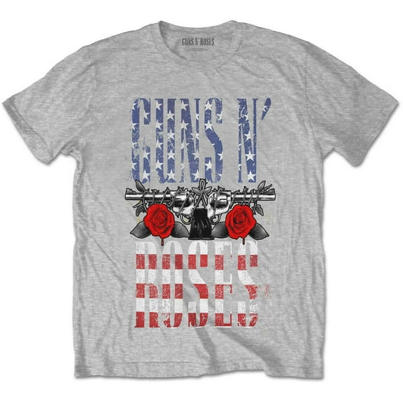 Guns N' Roses Unisex T-Shirt US Flag in Logo (X-Large)