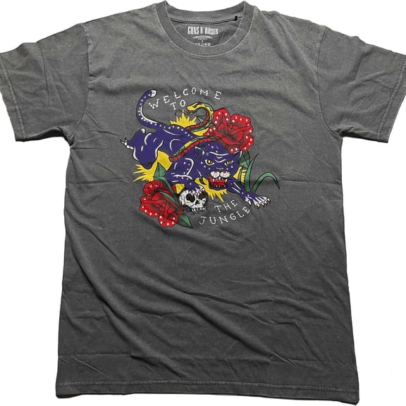 Guns N' Roses Unisex T-Shirt Welcome to the Jungle (Diamante) (Large)