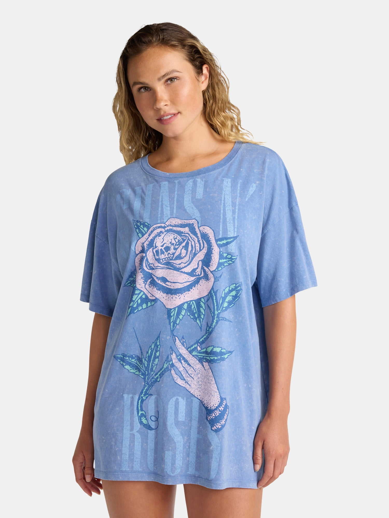 Guns N' Roses Women's Oversized Sleep Shirt, Sizes XS-XXXL