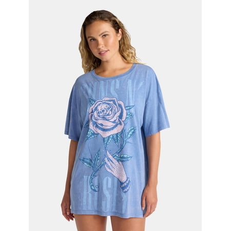Guns N' Roses Women's Oversized Sleep Shirt, Sizes XS-XXXL