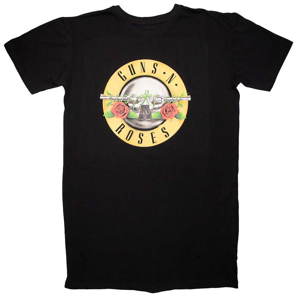 guns and roses oversized t shirt dress Guns N' Roses Classic Band Logo T Shirt Dress, L