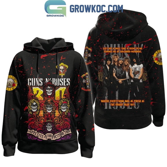 Guns NRoses Appetite For Destruction Rock Fan Hoodie Shirts