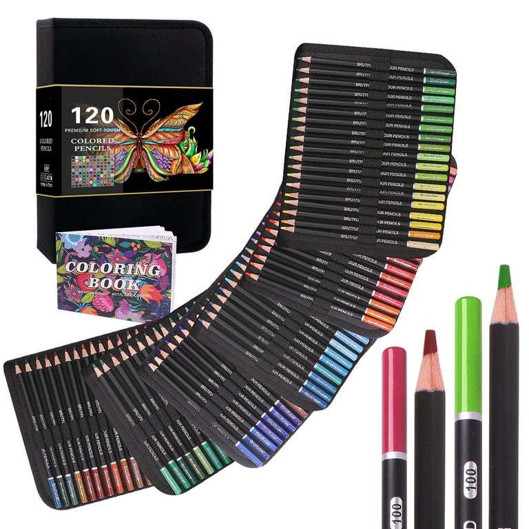 Gunsamg Colored Pencils Set with Zipper Bag, 120 Count, Idea for Kids  Coloring Books, for Adult Drawing, Artists Sketching, back to school  Supplies, Gifts 