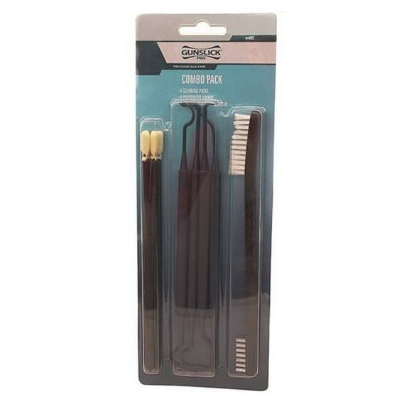 Gunslick Pro High-Quality 91924 Gun Cleaning Combo Pack 4 Picks/Swabs/Brush