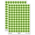 thumbnail image 1 of Gunslinger Mustache Moustache Silhouette Round Sticker Set - Light Green - Gloss Finish - 0.50" Size, 1 of 3