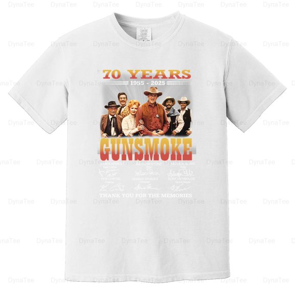 Gunsmoke Anniversary Thank You For Memories Fan Western TV Show Comfort Color T-Shirt Unisex, up to 4XL