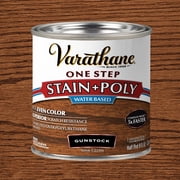 Gunstock, Varathane One Step Interior Wood Stain + Polyurethane, Semi-Gloss -384365, Half Pint