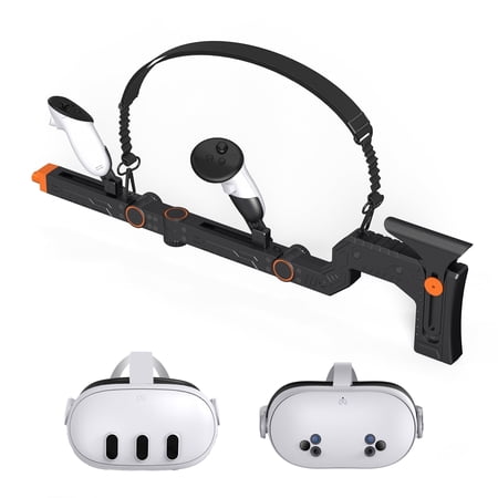 VR Gun Stock for Meta Quest 3 & Quest 3S, Durable Mechanical Angle Adjustment Gunstock for Oculus Quest 3 Enhancing Realistic FPS Game Experience