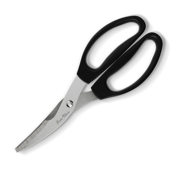 Gunter Wilhelm All-Purpose Kitchen Scissors, Ultra-Sharp Stainless Steel, Come-Apart Design, Poultry, Meat, Herbs, Black