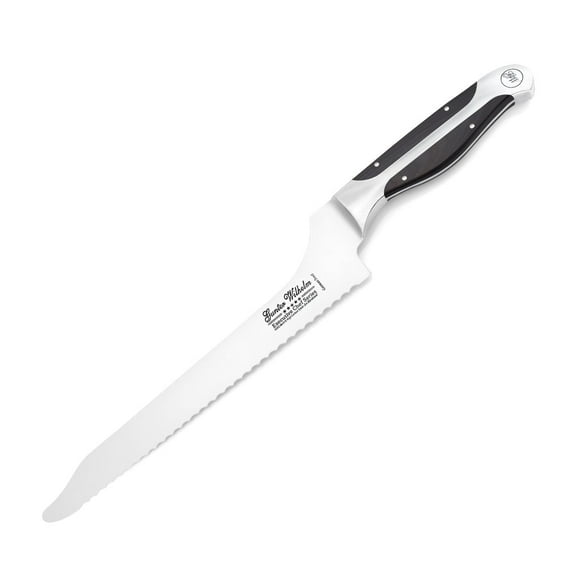 Gunter Wilhelm EXECUTIVE Chef II 9.5" Offset Bread Knife - Premium German Steel - Black Handle