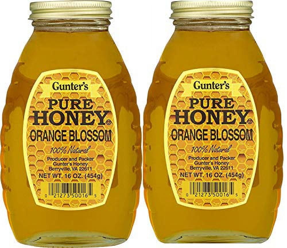 Gunters Pure & Natural Honey Orange Blossom, 16 oz (Pack of 2)