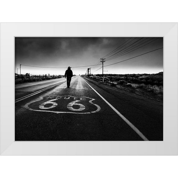 Guo, Leah 14x11 White Modern Wood Framed Museum Art Print Titled - Historical Road