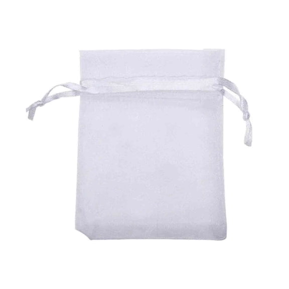 Guodhu 100 Pack Fruit Protective Mesh Bags, Organza Drawstring Netting for Grapes Strawberries, Bird and Insect Proof Breathable, 3.9x4.7 Inch(White)