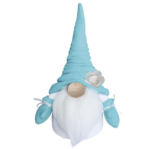 Guodhu 14 Inch Cloth Doll Standing Decoration for Mother's Day, Soft Fabric Figurine for Bedroom Living Room Desktop Home Holiday Decor, 1 Piece(Blue)