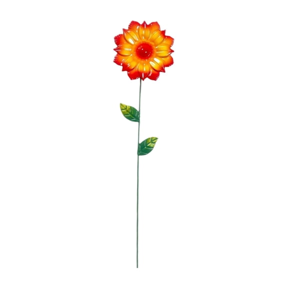 Guodhu 6-Color Iron Flower Garden Stake Set, Fade-Resistant Wrought Metal Insertion Art for Courtyard Flower Bed, No-Assembly Outdoor Decorative Plant Stick(Multicolor G)