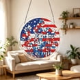 thumbnail image 1 of Guodhu 7.4 Inch Acrylic Puzzle Sun Catcher Window Hanging Suncatcher Rainbow Maker for Garden Outdoor Indoor Mixed Material Independence Day Theme(E), 1 of 9