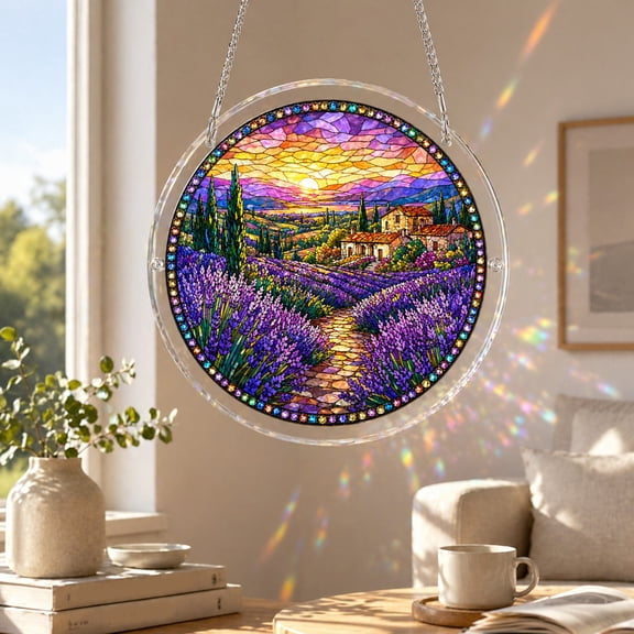 Guodhu 83-Piece Acrylic Horse Stained Glass Suncatcher Puzzle, DIY Window Hanging Art Ornament with Chain, Bohemian Home Decor Gift for Puzzle and Animal Lovers(D)