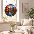 thumbnail image 1 of Guodhu 83-Piece Acrylic Horse Stained Glass Suncatcher Puzzle, DIY Window Hanging Art Ornament with Chain, Bohemian Home Decor Gift for Puzzle and Animal Lovers(E), 1 of 5