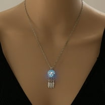 Guodhu Alluring Dreamcatcher Glow In The Dark Necklaces for Women Luminous Jewelry Green Blue & Sky Blue