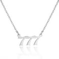 thumbnail image 1 of Guodhu Angel Number Necklace, Silver Plated Stainless Steel Dainty 111~999 Pendants Choker Necklace for Women Numerology Minimalist Jewelry, 1 of 2
