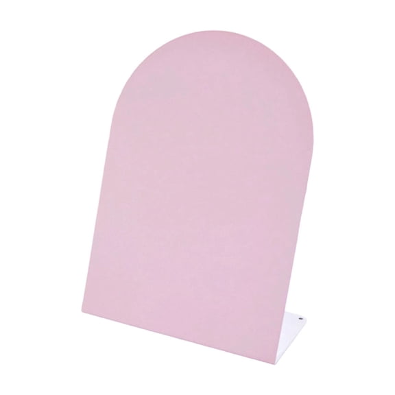 Guodhu Arched Top Metal Note Board Desktop Bulletin Board, Magnetic Board For Notes Photos Magnets, Office Home Desk Decor And Organization With Sturdy Base(Pink)