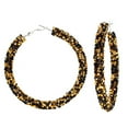 thumbnail image 1 of Guodhu Boho Hoop Earrings Glitter Rhinestone Wrapped Dangle Drop Earring Gold Black Red Circle Cubic Zirconia Statement Earrings Jewelry for Women, 1 of 6