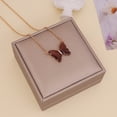 thumbnail image 1 of Guodhu Butterfly Birthstone Necklaces Jewelry for Women Trendy, Dainty Womens Preppy Aesthetic Crystal Jewelry, 1 of 3