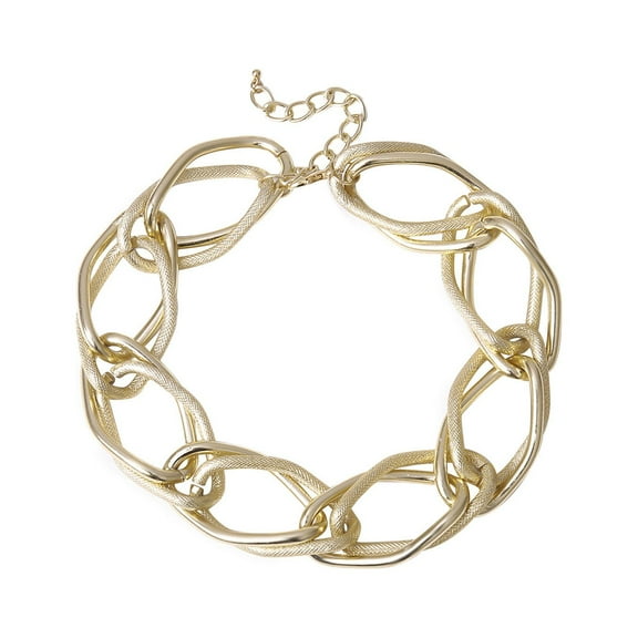 Guodhu Chunky Choker Necklace Statement Thick Necklace Heavy Chain Necklace Fashion Jewelry Accessory for Women