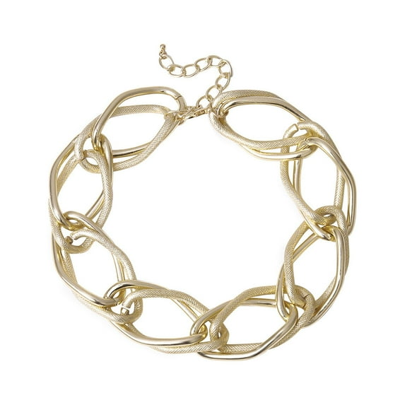 Guodhu Chunky Choker Necklace Statement Thick Necklace Heavy Chain Necklace Fashion Jewelry Accessory for Women