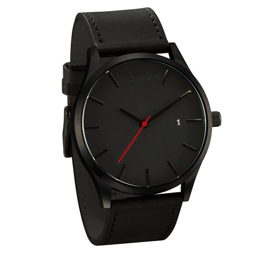 Guodhu Classic Mens Business Analog Black Quartz Wrist Watch Calendar ...