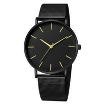 Guodhu Classic Simple Style Mens Wrist Watches - Premium Stainless Steel Analog Quartz Dress Watch Ideal as Fathers Day Gifts, Birthday Presents or Valentine's Day Gifts for Him