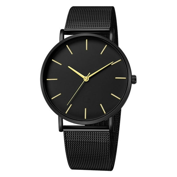 Guodhu Classic Simple Style Mens Wrist Watches - Premium Stainless Steel Analog Quartz Dress Watch Ideal as Fathers Day Gifts, Birthday Presents or Valentine's Day Gifts for Him