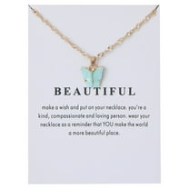Guodhu Colorful Acrylic Butterfly Pendant Necklace Bohemian Clavicle Chain Insect Animal Necklace for Women Party Jewelry Gift