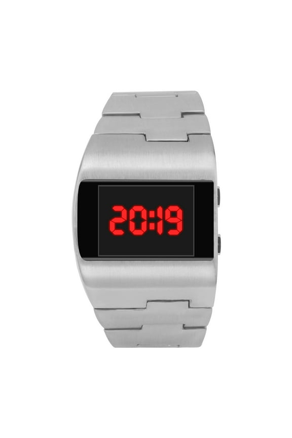 Cool Men's Sport Digital Bracelet Watch Steel Belt Electronic Screen Watches for Men Teen Students Hour/Minute/Date/Day/Week Display