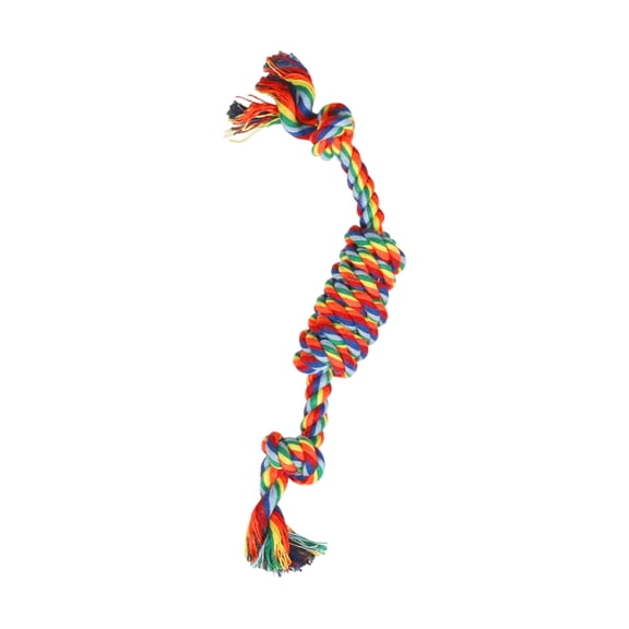 Guodhu Cotton Rope Dog Chew Toy Set Colorful Tug of War Knot Ball Interactive Teeth Cleaning Durable Puppy Teething Dental Care Plaything for Small Dogs(Multicolor V)