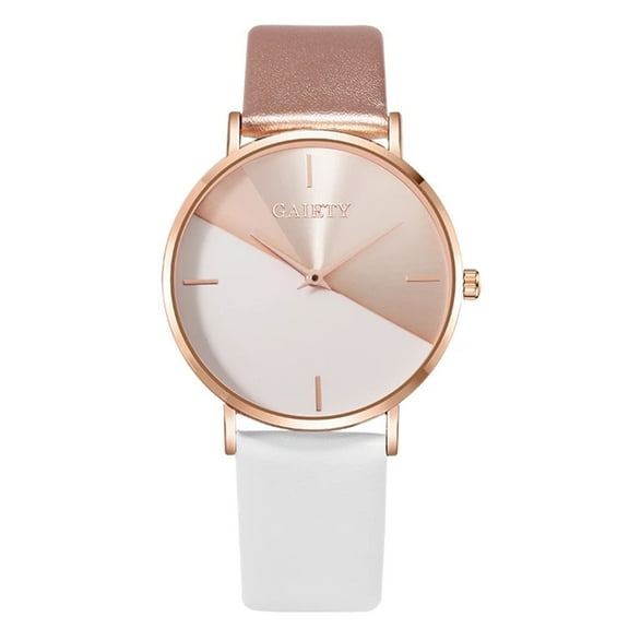 Guodhu Creative Simplicity Womens Business Watch Leather Band Elegant Watches Ladies Wristwatch Minimalist Design Jewelry for Women