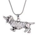 thumbnail image 1 of Guodhu Dachshund Weenie Dog Birthstone Necklace Gifts for Women, Crystal Charm Chain Necklaces Jewelry for Dog Lovers, 1 of 5