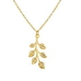 thumbnail image 1 of Guodhu Dainty Gold Plated Leaf Pendant Necklace Simple Choker Necklaces for Women Trendy Jewelry Gifts, 1 of 3