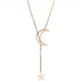 thumbnail image 1 of Guodhu Dainty Lariat Necklace for Women Half Moon and Star Designed Y Long Chain Drop with Bar Pendant | Jewelry Accessories | Gifts for Her, 1 of 1