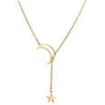 thumbnail image 1 of Guodhu Dainty Lariat Necklace for Women Half Moon and Star Designed Y Long Chain Drop with Bar Pendant | Jewelry Accessories | Gifts for Her, 1 of 1