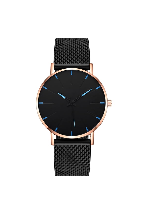 Delicate & Simple Watches for Men - Quartz Wristwatch with Thin Mesh Steel Band Perfect as Anniversary Fathers Day Gifts, or Exceptional Birthday Gifts for Men Lover Friendship