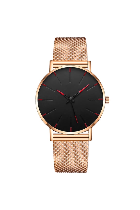Delicate & Simple Watches for Men - Quartz Wristwatch with Thin Mesh Steel Band Perfect as Anniversary Fathers Day Gifts, or Exceptional Birthday Gifts for Men Lover Friendship