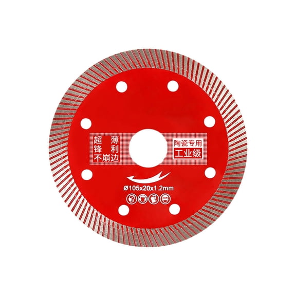 Guodhu Diamond Saw Disc for Ceramic Porcelain Cutting Angle Grinder Blade for Tile Concrete Glass Dry or Wet Use(Red)